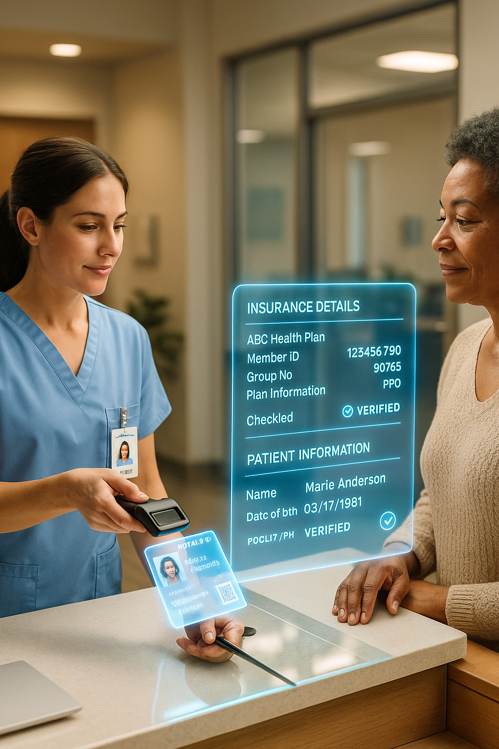Service page and home page (Eligibility & Benefits Verification)
