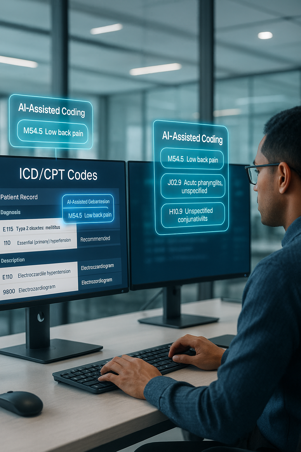 Service page and home page (Claims Management & Coding Support)
