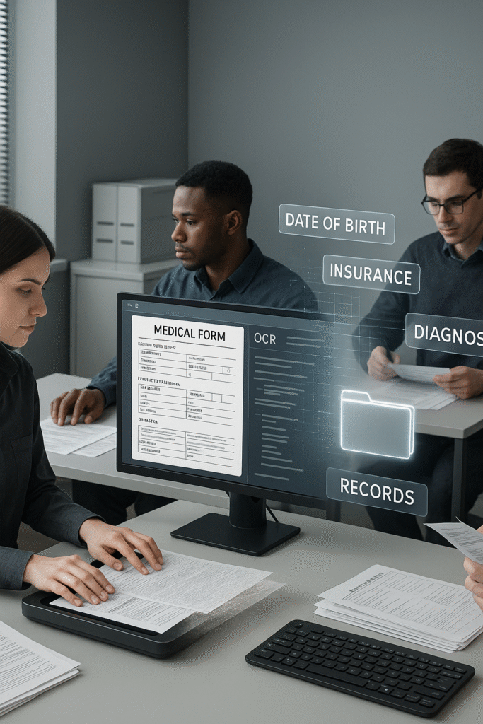 Service page and home page (Data Entry & Document Indexing)